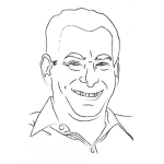 Dibujo para colorear Dibujo De Abuelito Sonriendo Para Pintar Y Colorear