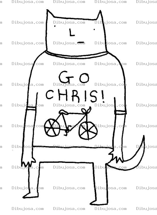 Dibujo para colorear Vamos Chris Dibujo De Gato Apoyando A Chris Para Pintar Y Colorear Apoyo A Chris