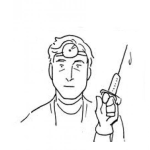 Dibujo para colorear Dibujo De Doctor Con Jeringa Para Colorear Medico Con Una Inyeccion