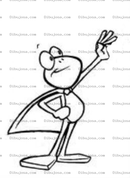 Dibujo para colorear Super Rana Para Pintar Y Colorear Supersara Saludando Supersapo