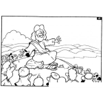 Dibujo para colorear Sermondelmonte Dibujo De Jesus Predicando El Sermon Del Monte Para Pintar Y Colorear A Jesucristo Ensenando