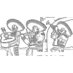 Dibujo para colorear Mariachi En Guatemala Dibujo De Mariachi Tocando En El Acueducto De La Zona 13 Para Pintar Y Colorear