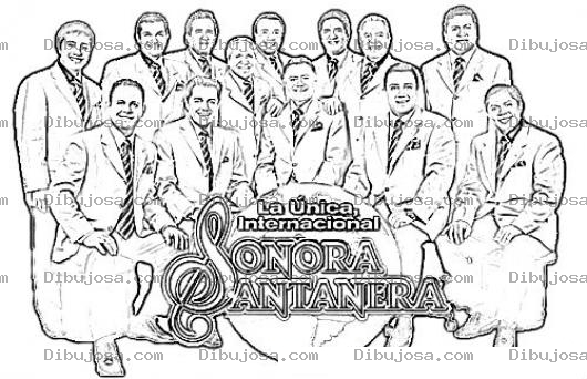 Dibujo para colorear Sonoras Antanera La Unica Internacional Dibujo Del Grupo Musical De La Sonorasantanera Para Pintar Y Colorear Sonora Santanera La Mejor Banda Musical Internacional