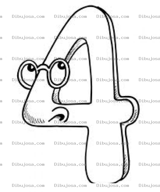 Dibujo para colorear 4 Dibujo Del Numero 4 Para Colorear Numerocuatro Numero4 4cuatro Cuatro4 Quatro Four