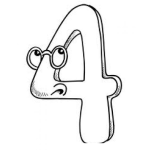 Dibujo para colorear 4 Dibujo Del Numero 4 Para Colorear Numerocuatro Numero4 4cuatro Cuatro4 Quatro Four