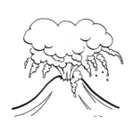 Dibujo para colorear Colcandepacaya Dibujo Del Volcan De Pacaya En Erupcion Para Pintar Y Colorear Volcan Activo Sacando Lava