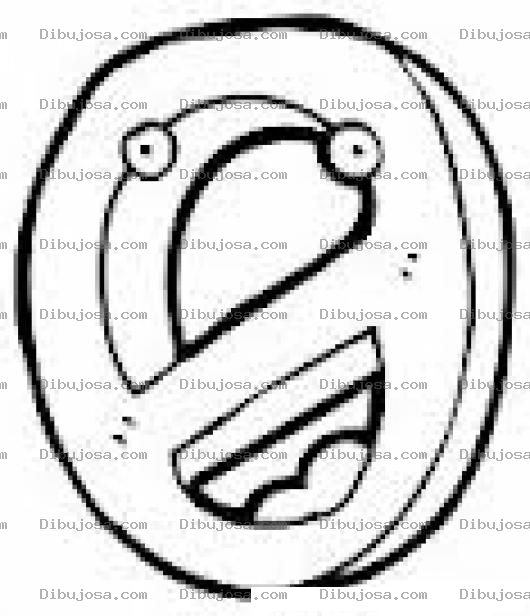 Dibujo para colorear Cerotio Dibujo De Un Cero Chiquito Para Pintar Y Colorear A Un Cerito Bebe Zerotio Cero Chiquito