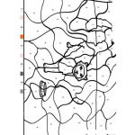 Dibujo para colorear Colorear Gatitio Escondido por numeros