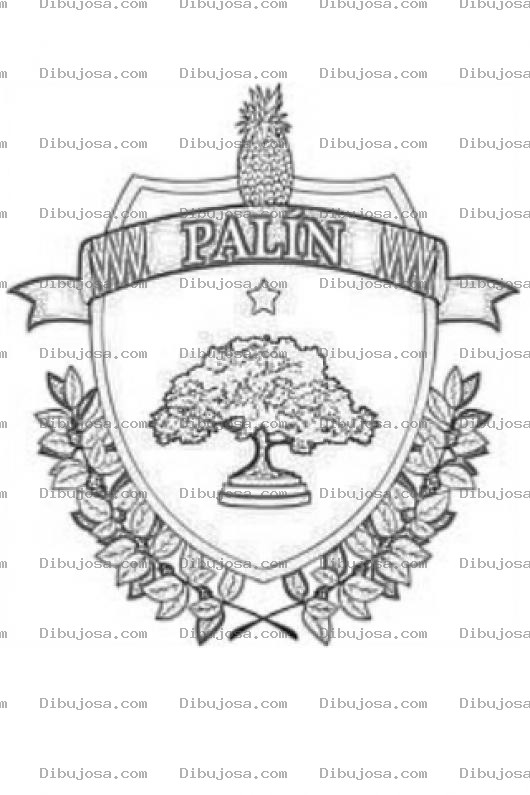 Dibujo para colorear Municipalidad De Palin Dibujo Del Escudo De Palin Dibujado Por El Doctor Gilberto Amado En 1966 Para Colorear Escudo De La Munidepalin