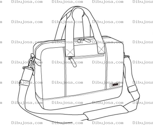 Dibujo para colorear Dibujo De Maletin De Laptop Para Pintar Y Colorear