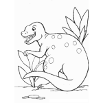 Dibujo para colorear Dibujo De Dinosaurio Diminuto Para Pintar Y Colorear Dinosaurio Miniatura