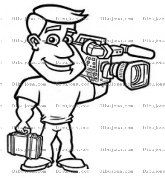 Dibujo para colorear Chico Camarografo Para Pintar Y Colorear Camarografo Musculoso