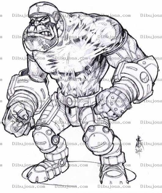 Dibujo para colorear Musculoso Mandibulon Para Pintar Y Colorear