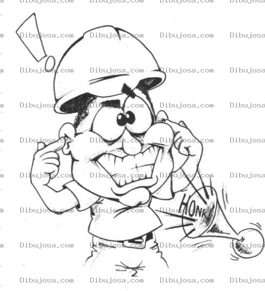Dibujo para colorear Ruido Ensordecedor Dibujo De Un Claxon Haciendo Mucho Ruido Para Pintar Y Colorear