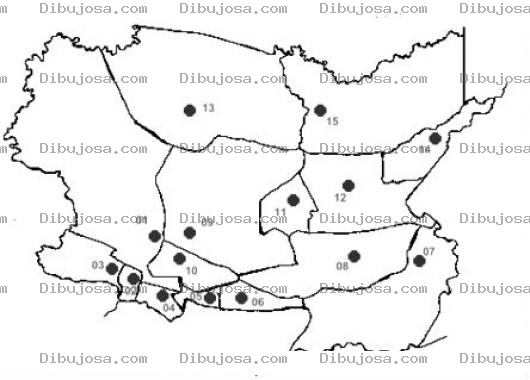 Dibujo para colorear Mapa De Altaverapaz Para Pintar Y Colorear El Departamento De Verapaz De Guatemala