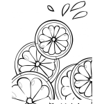 Dibujo para colorear Colorear Naranjas