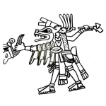 Dibujo para colorear Decapitacion Maya Para Colorear