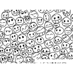 Dibujo para colorear Muchas Caras Para Colorear