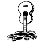 Dibujo para colorear Tumba De Guitarrista Para Colorear