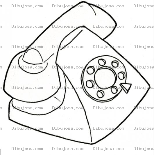 Dibujo para colorear Telefono Viejo De Disco Para Colorear