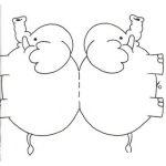 Dibujo para colorear Dibujo de Elefante para colorear y recortar
