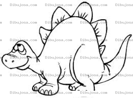 Dibujo para colorear Dinosaurio Timido Para Colorear