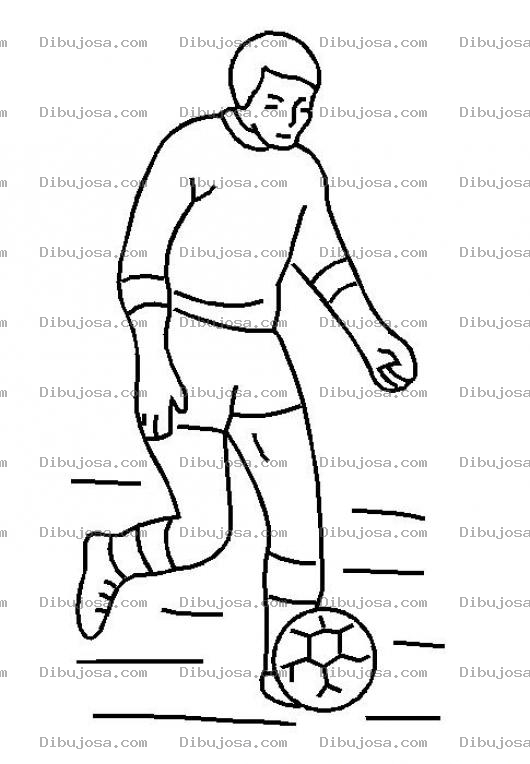 Dibujo para colorear Futbolista Veterano Para Pintar Y Colorear Futbolista Viejo