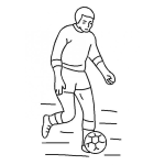 Dibujo para colorear Futbolista Veterano Para Pintar Y Colorear Futbolista Viejo