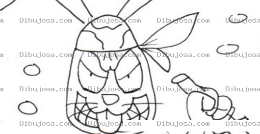 Dibujo para colorear Conejo Asesino Para Colorear