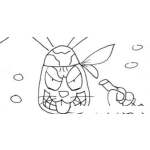 Dibujo para colorear Conejo Asesino Para Colorear