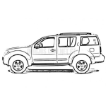 Dibujo para colorear Nissan Path Finder 2011 para colorear
