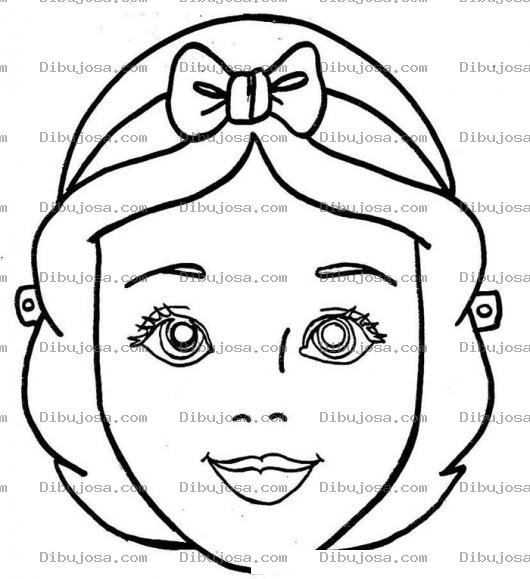 Dibujo para colorear Mascar De Blancanieves Gratis Para Imprimir Recortar Pintar Y Colorear