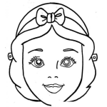Dibujo para colorear Mascar De Blancanieves Gratis Para Imprimir Recortar Pintar Y Colorear