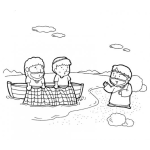 Dibujo para colorear Dibujo Biblico De Jesus Haciendo Pescadores De Hombres Para Pintar Y Colorear