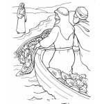 Dibujo para colorear Dibujo Biblico De Discipulos Pescadores Y Jesus Para Pintar Y Colorear