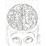 Dibujo para colorear Cerebro Sexual Dibujo Del Cerebro De Ninfomania Para Pintar Y Colorear A Una Persona Que Solo Piensa En Sexo