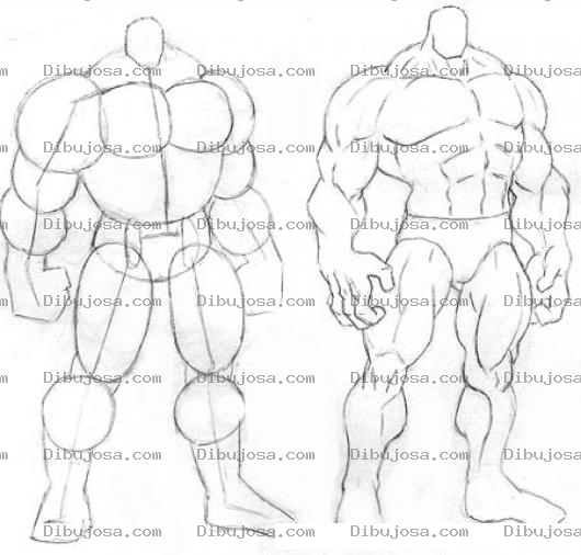 Dibujo para colorear Como Dibujar A Un Hombre Musculoso