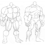 Dibujo para colorear Como Dibujar A Un Hombre Musculoso