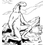Dibujo para colorear Oso Polar Con Cuerpo De Hombre Para Pintar Y Colorear