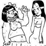 Dibujo para colorear Fea Y Bonita Dibujo De Una Mujer Fea Y Una Mujer Bonita Para Pintar Y Colorear La Suerte De Las Feas Las Bonitas La Desean