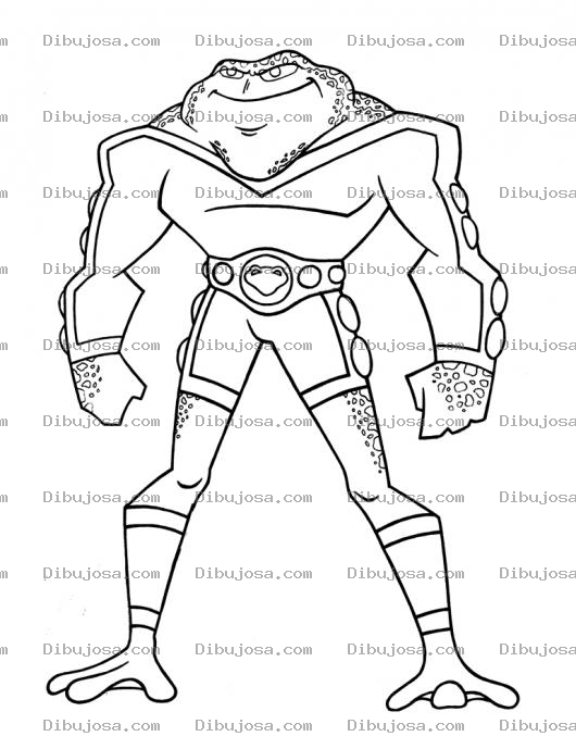 Dibujo para colorear Super Sapo Dibujo De Sapo Super Heroe Para Pintar Y Colorear Al Hombre Sapo