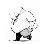 Dibujo para colorear Gordura Laboral Dibujo De Empleado Obeso Para Pintar Y Colorear Gordo De Oficina