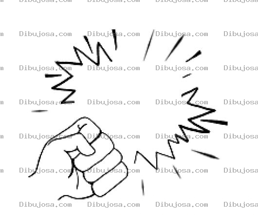 Dibujo para colorear Izquierdazo Dibujo De Un Punetazo O Golpe Con El Puno Izquierdo Para Colorear Manada Zurda O Golpe Con La Mano Izquierda