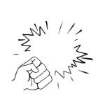 Dibujo para colorear Izquierdazo Dibujo De Un Punetazo O Golpe Con El Puno Izquierdo Para Colorear Manada Zurda O Golpe Con La Mano Izquierda