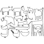 Dibujo para colorear Colorear Animalitos Dibujo De Figuras De Animales Para Pintar Varios Animalitos