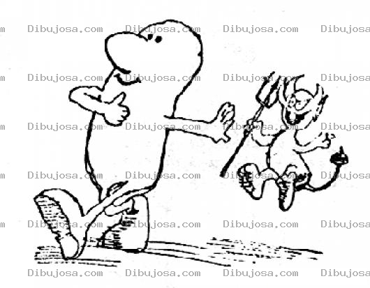 Dibujo para colorear Como Resistir Al Diablo Dibujo Cristiano De Un Hombre Desechando Lo Malo Y Rechazando Al Diablo Cochino Y Malvado Que Solo Viene A Robar Matar Y Destruir