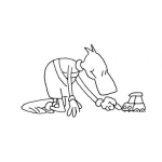 Dibujo para colorear jugando carritos dibujo de Patojo Jugano Con Un Carrito Para Colorear