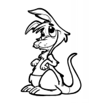 Dibujo para colorear Cangurito Timido Dibujo De Conejo Canguro Para Pintar Y Colorear Canguro Conejo