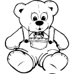 Dibujo para colorear Dibujo De Osito Con Oberol Para Colorear