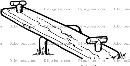 Dibujo para colorear Dibujo De Sube Y Baja Para Pintar Y Colorear